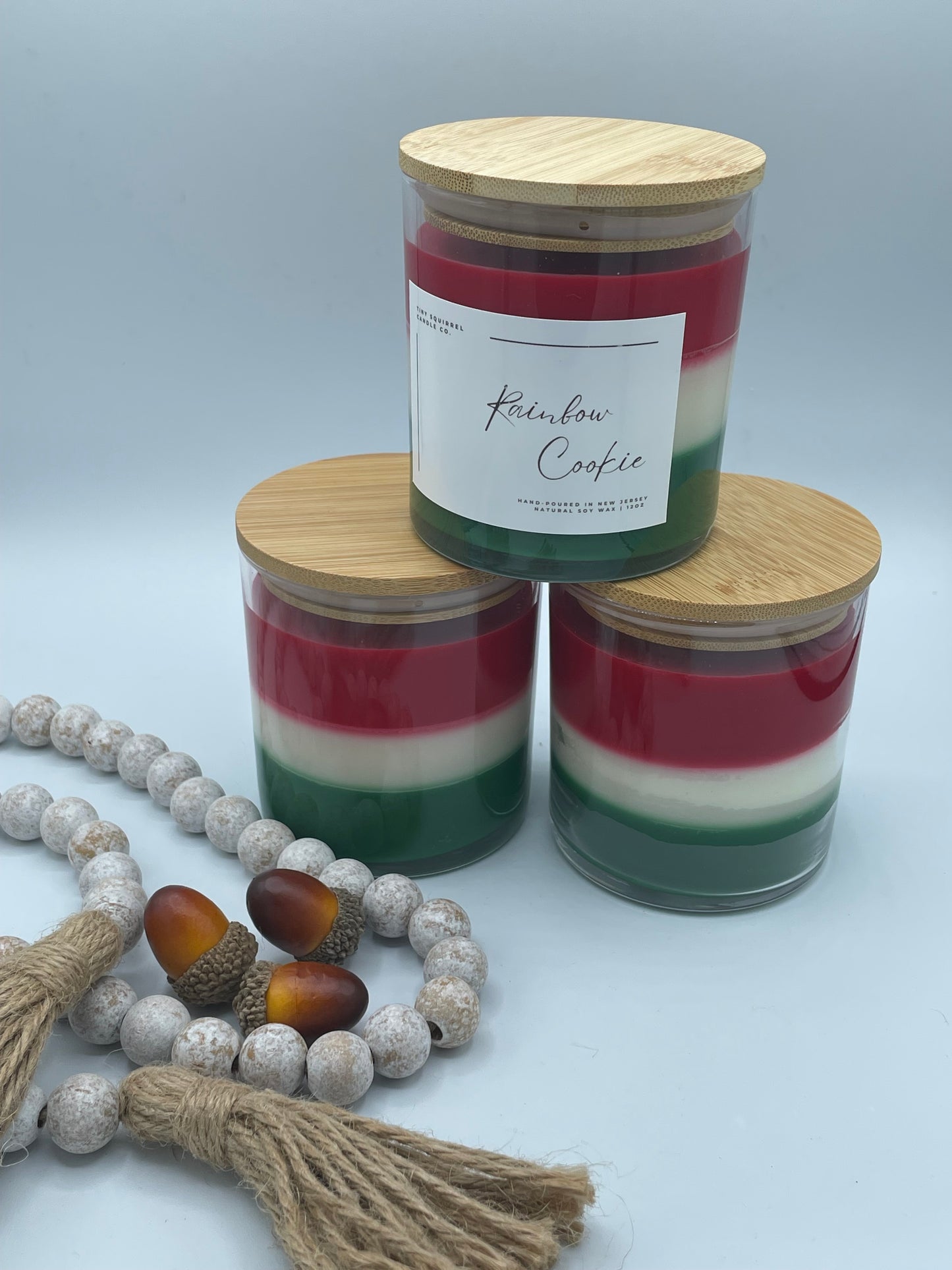 Rainbow Cookie Candle