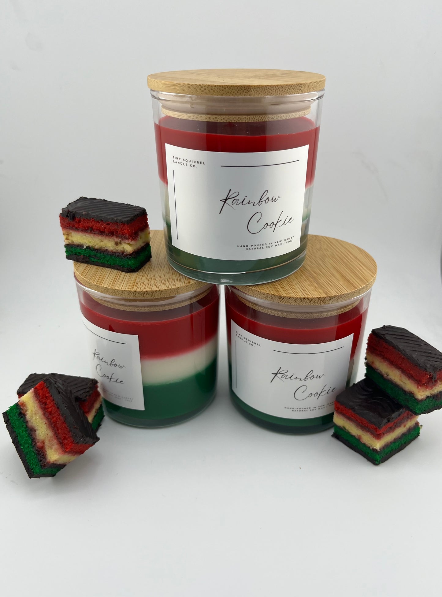 Rainbow Cookie Candle